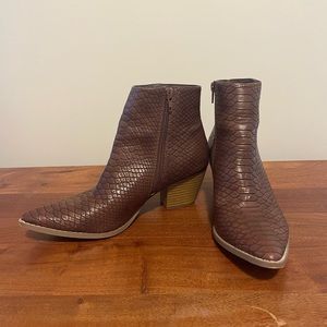 Brown Croc Booties